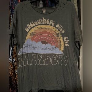 NWOT Magnolia Pearl Over the Rainbow Boyfriend T